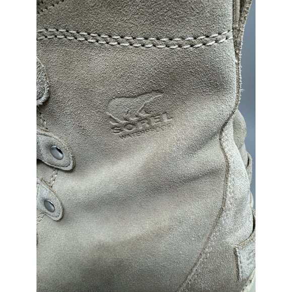 Sorel Winter Boots Womens 11 Explorer Il Joan Beige Suede Faux Fur NL3424-271 - Picture 5 of 8